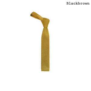 Knit tie Mustard블랙브라운